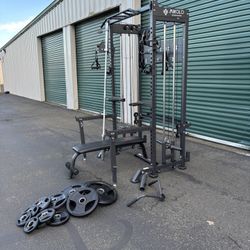 Gym Power Rack Functional Trainer Weights 