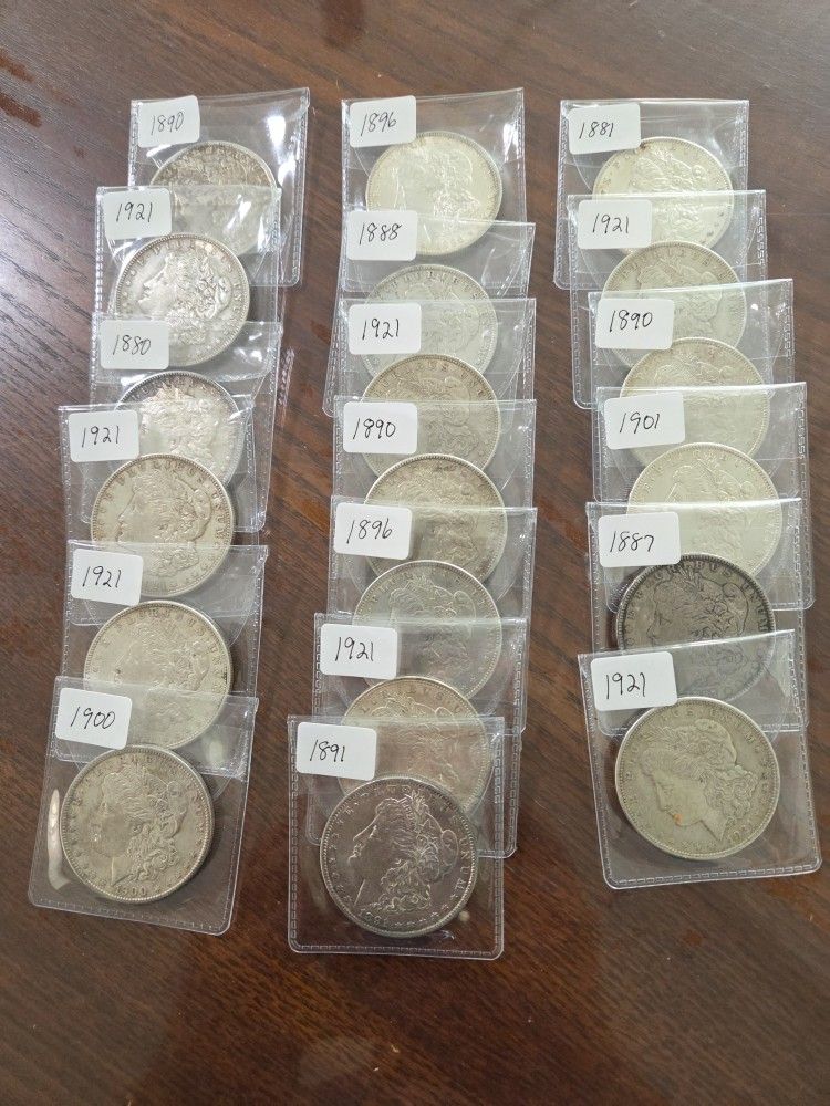 Morgan And Peace Dollars. Coin Holders.