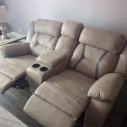 Recliners Set with Cocktail Table And End Tables
