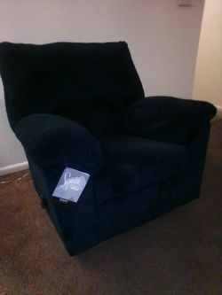 Ashley's navy blue lazy boy recliner