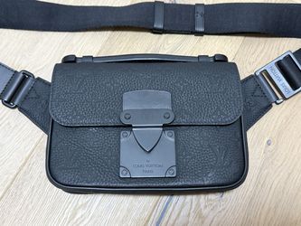 Louis Vuitton S-Lock Sling Bag M58487 Black Monogram Taurillon Leather