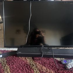 TCL w/ Roku and Soundbar