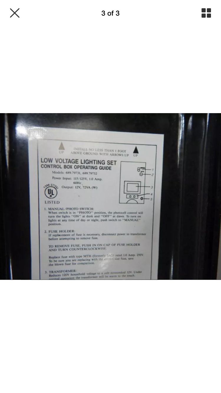 Low Voltage Lighting Set landscape lighting control box for Sale in