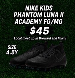 NIKE KIDS PHANTOM LUNA II ACADEMY FG/MG Soccer Cleats/ Botines / Guayos