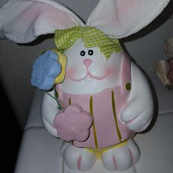 Ceramic Easter bunnies 9 in tall