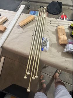 5 Gold curtain rods