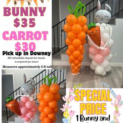 Easter balloon decoration bunny and carrot