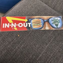 Vintage In N Out Burger Bumper Sticker