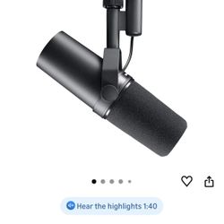 Shure SM7B Vocal Dynamic Microphone – XLR Studio Mic for Podcasting