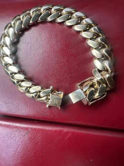 10k Real Gold Thick Cuban Bracelet
