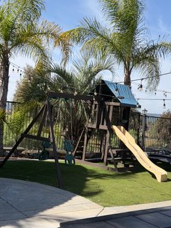 Playground with slide