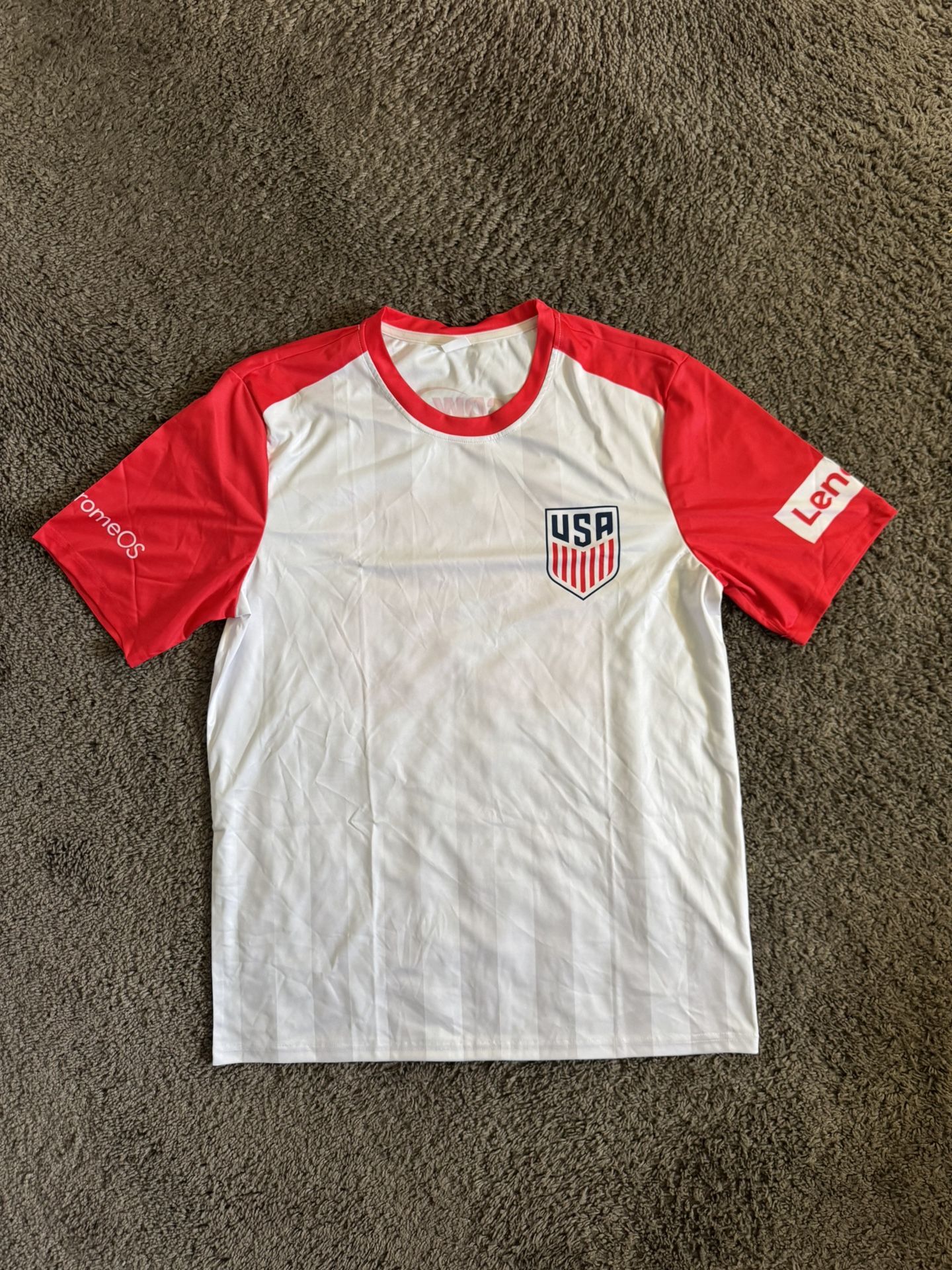 Red And White Team USA soccer Jersey Size Medium