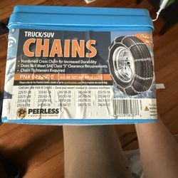 Snow tire chains for truck/suv
