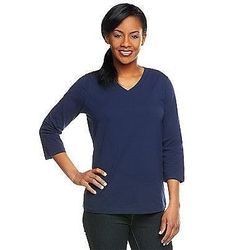 Denim & Co. Essentials Perfect Jersey 3/4 Sleeve Top