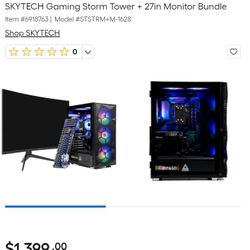 Brand New Spytech Edge Gaming PC & Keyboard & Monitor 