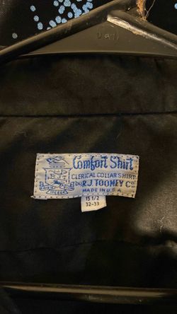 R.J. Toomey Clerical Collar Shirt Black 15.5