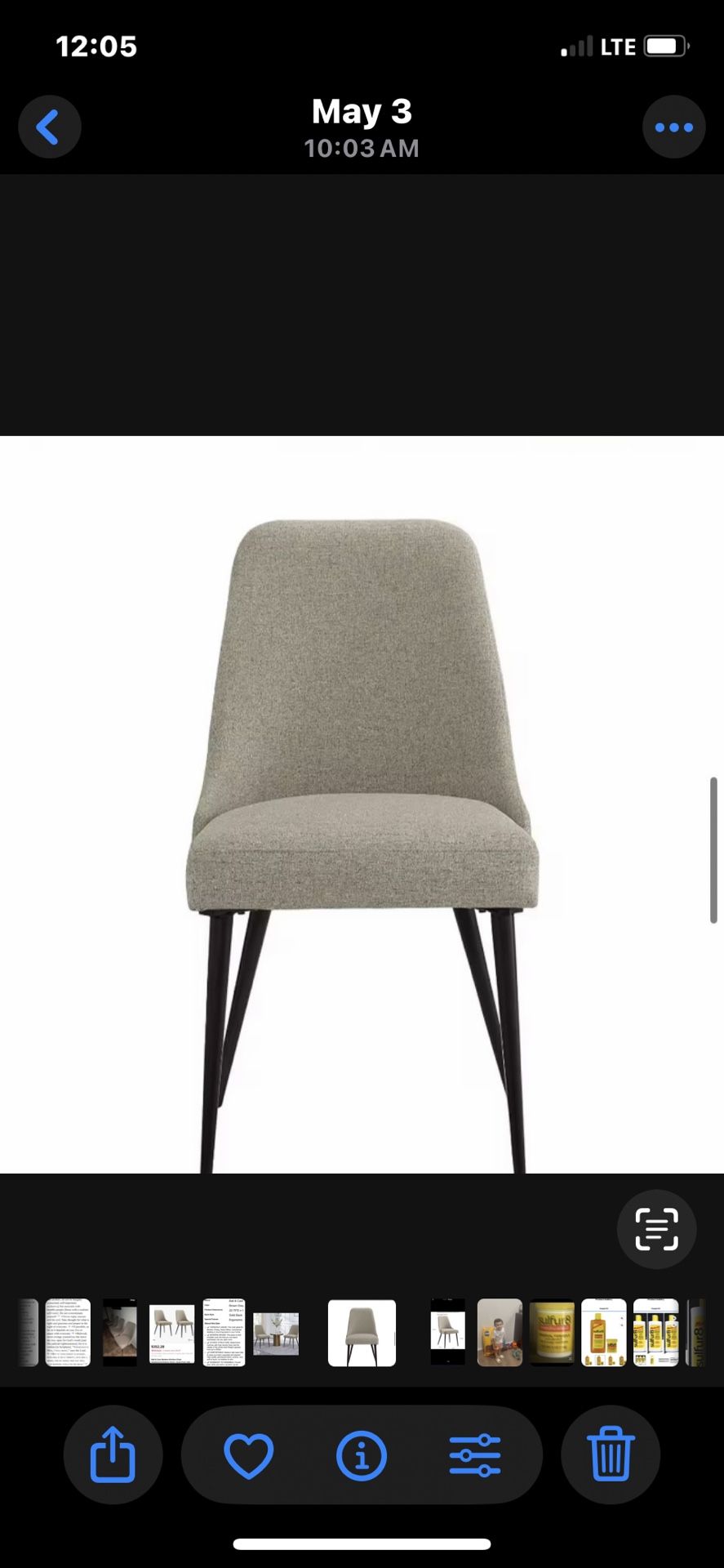 $100 Six Modern Fabric Dining Chairs In Excellent Condition Just Need A Lil Cleaning