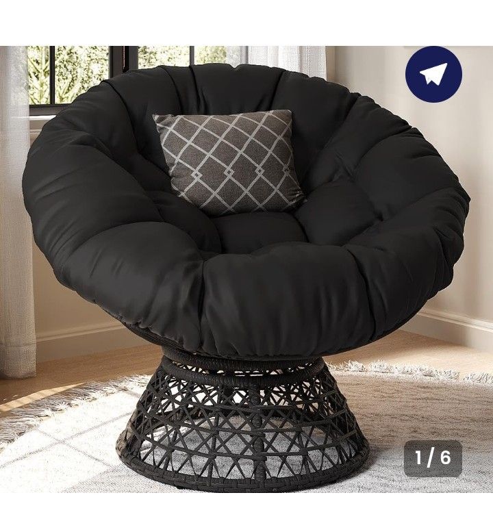 Yaheetech Papasan Chair (DECORATIVE PILLOW NOT INCLUDED)