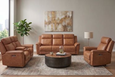 3pc power sofa set reclining real leatherfor $1,899! great one time deal (MG) FREE LOCAL DELIVERY