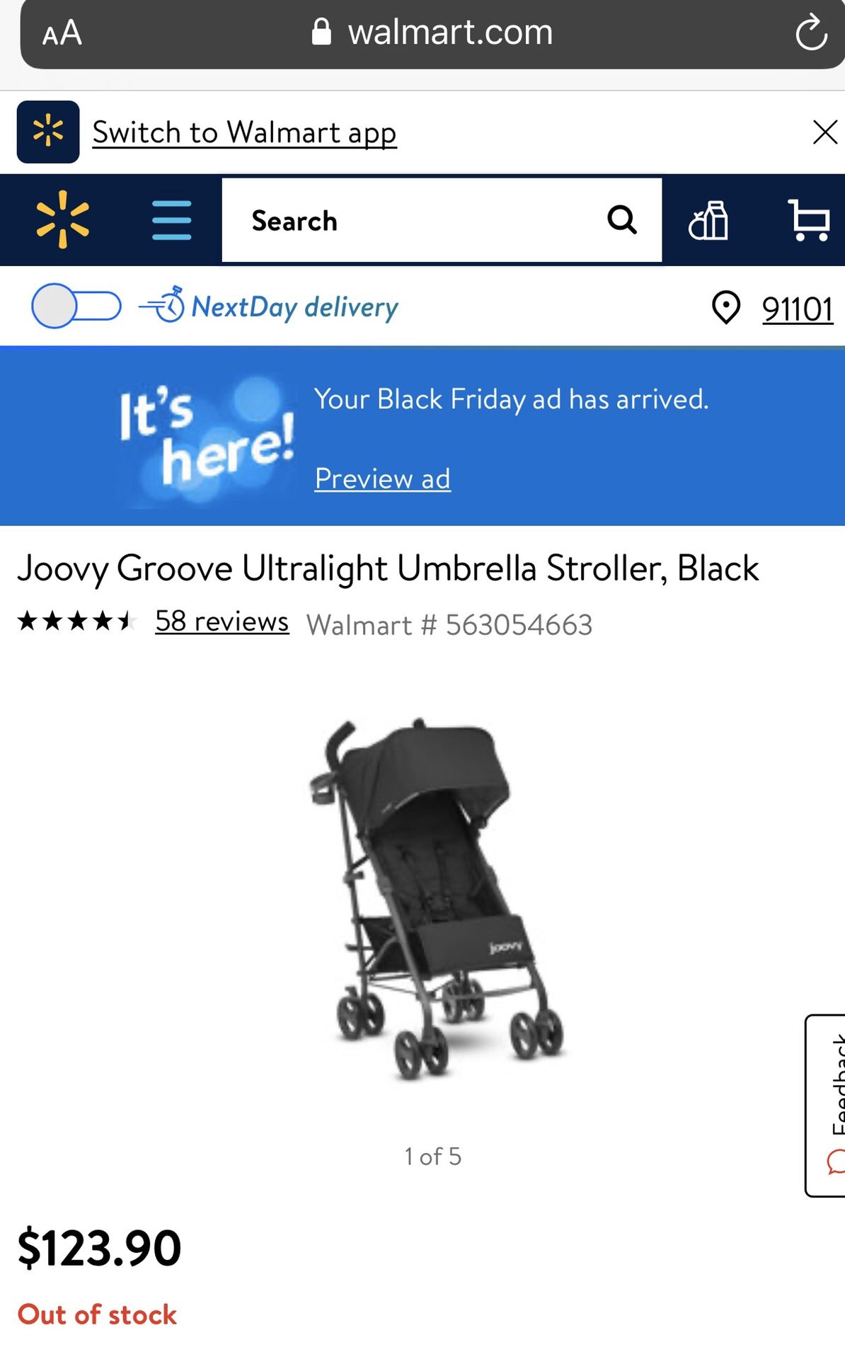 Joovy Groove Ultralight Umbrella Stroller