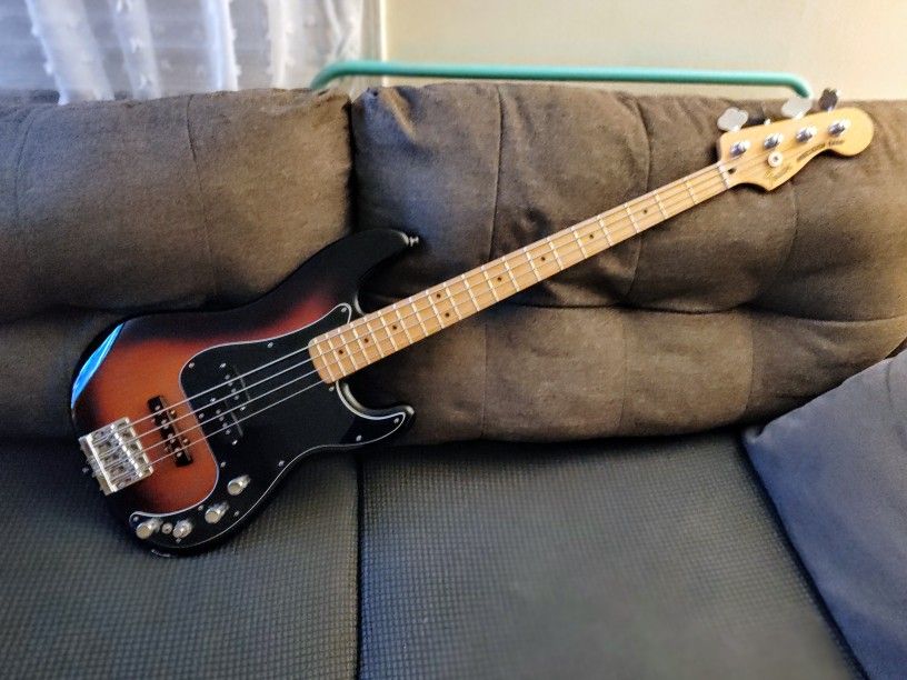 Fender Precision Bass Deluxe Sunburst With Maple Neck!