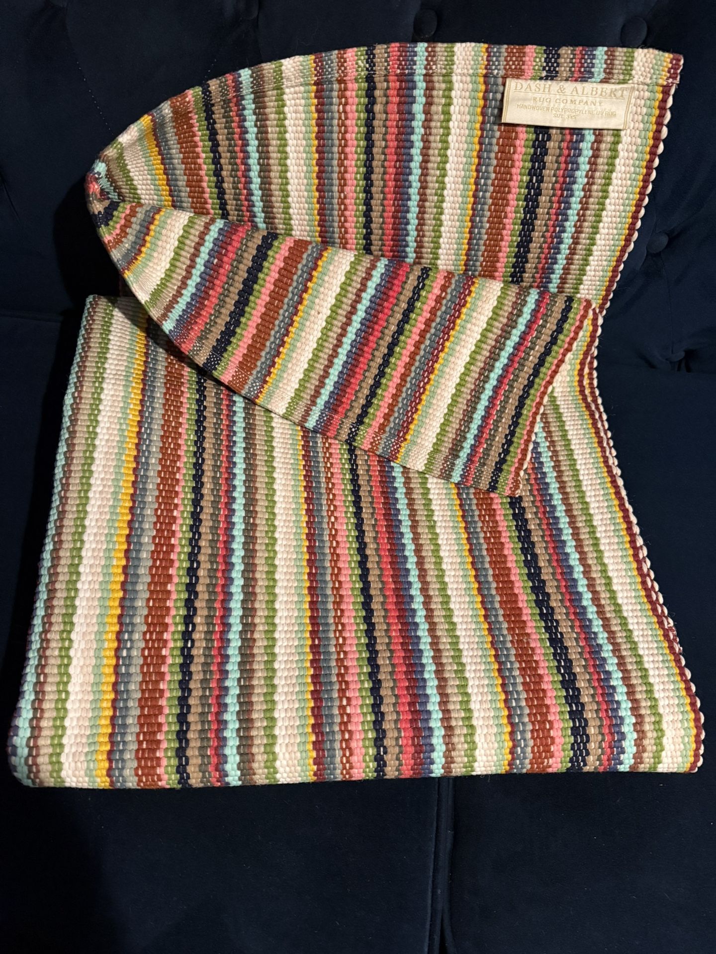 New Dash & Albert Rug Company Striped Fall Colored 3 X 5 UV Rug