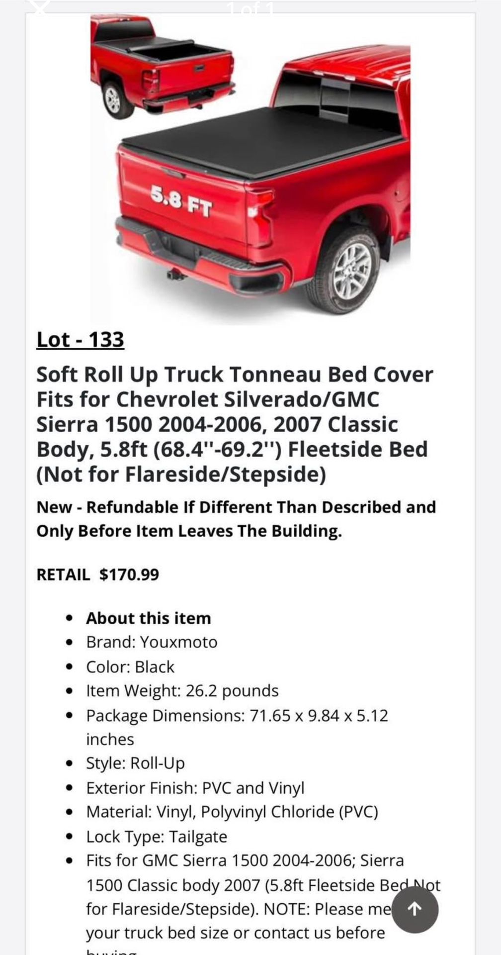 Brand new Tonneau Cover In Box.