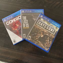 Games (Control, The Last Of Us Remastered, Days Gone)