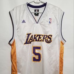 ADIDAS LAKERS JORDAN FARMAR #5 MENS JERSEY SIZE MEDIUM 