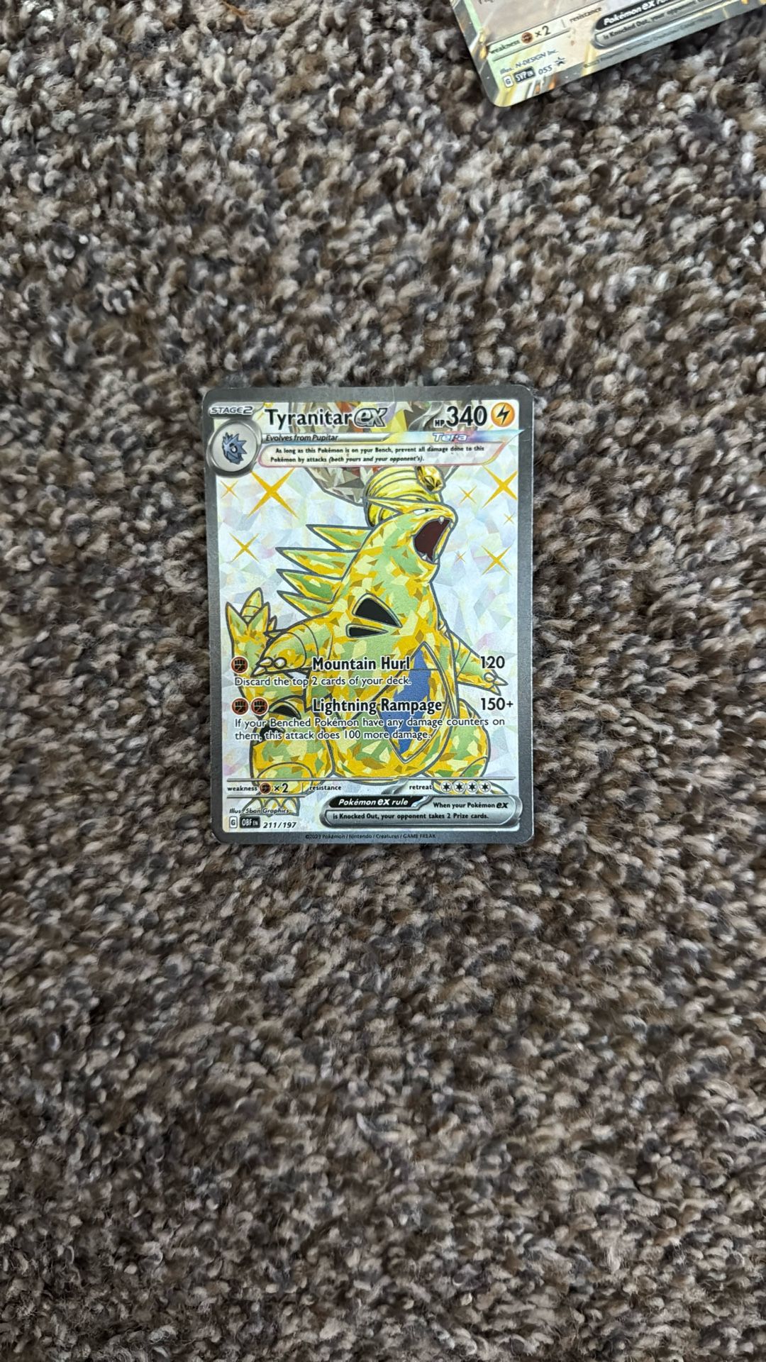Tyranitar ex ,Tera Pokémon , Does up 250 damage