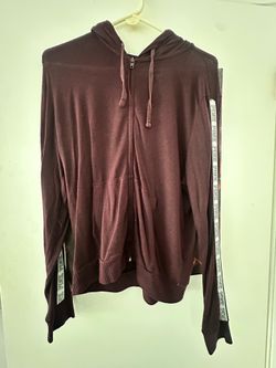 PINK Maroon Full Zip Hoodie Medium
