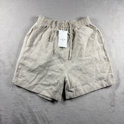 Almina Concept Linen Bermuda Shorts Women’s Small Beige Minimalist NWT #7A