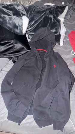 Black and red polo hoodie
