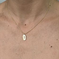 Necklace With Number 1 Charm 
