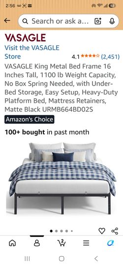 New King size metal bedframe