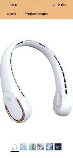Portable Bladeless Neck Fan White