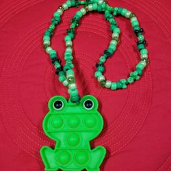 Frog Pop It Kandi Necklace (Handmade)