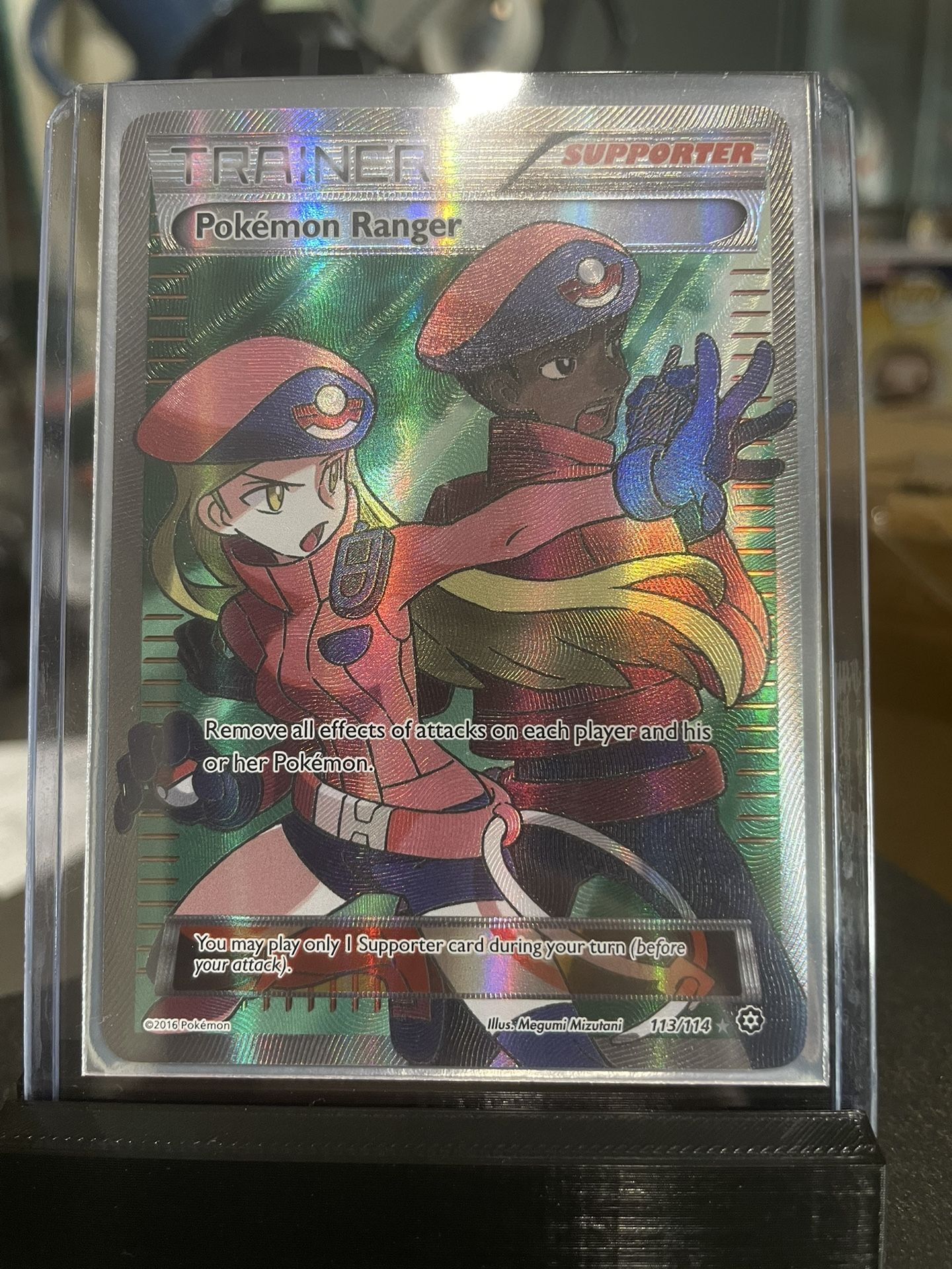2016 Pokémon - TCG Steam Siege Pokemon Ranger Full Art 113/114 NM