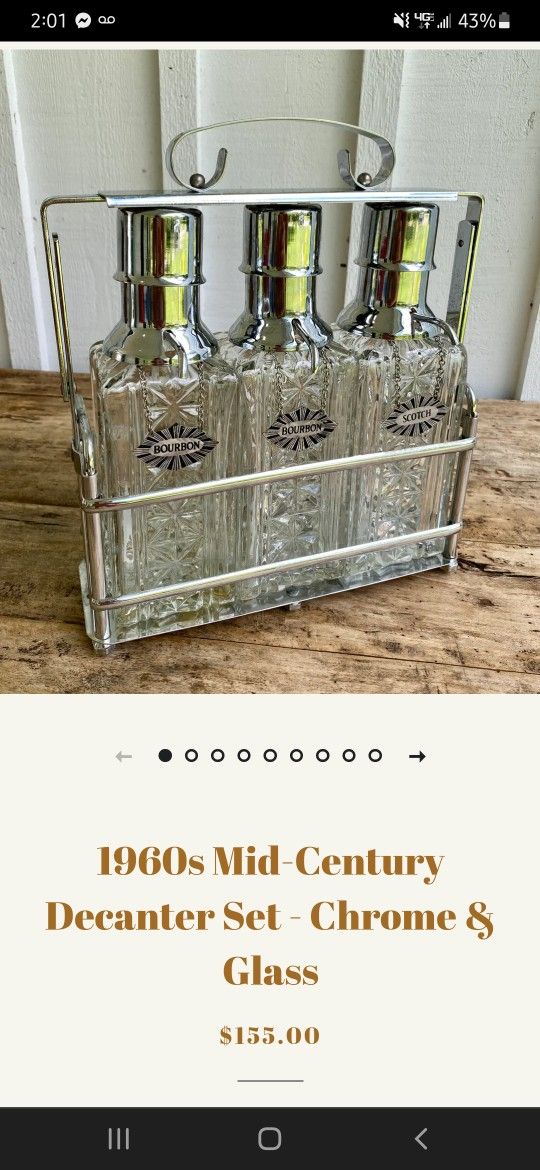 1960s Decanter Set