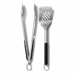 FREE! Grilling Turner & Tongs Set Stainless Steel Brand OXO