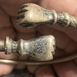 Vintage Sterling Hand Cuff Bracelet