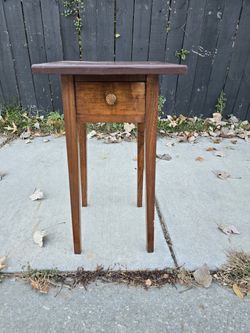 Vintage Wood 1 Drawer Accent Table