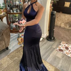 navy blue mermaid winsdor dress 
