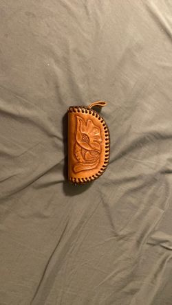 Home-made leather coin purse,