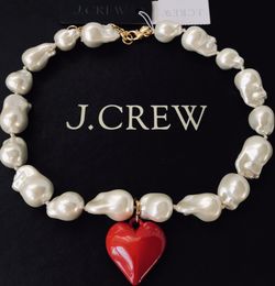 (NEW) (1 AVAILABLE) WOMEN’S J.CREW ENAMEL HEART - SIZE: OS (ONE SIZE)