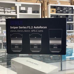 Sirui Sniper Series F1.2 Autofocus 23mm, 33mm, 56mm APS-C Lens