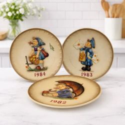 Goebel Hummel Annual Plates 1(contact info removed) 1984 Set of 3 West Germany