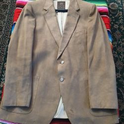 Lanvin Paris NY Men's Tan Feather Suede Blazer Jacket 