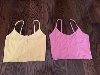 Yellow And Pink Crop, Size Small