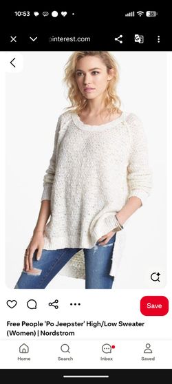 Free People Honeycomb Jeepster Pullover Sweater - Ivory Cream, XS